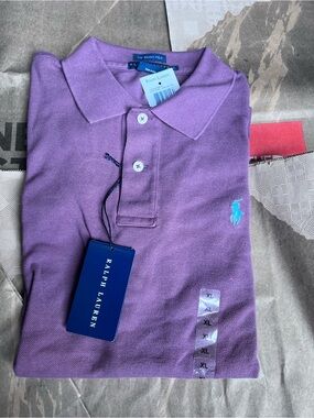 NWT Ralph Lauren Women’s Skinny Polo Shirt with Turquoise Logo